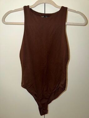 Brown Sleeveless Bodysuit